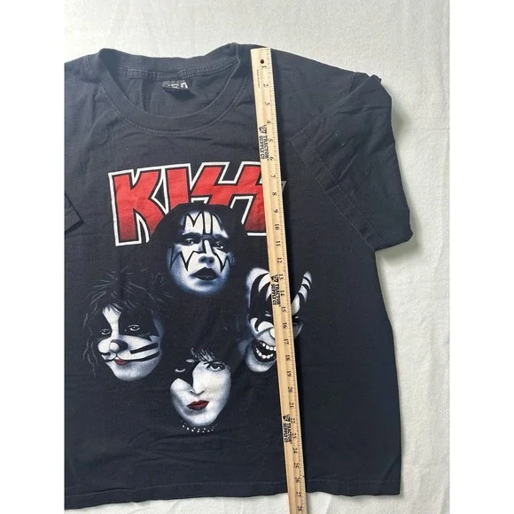 Kiss T-Shirt Xl Black Vintage Rock Of The T Band Graphic Tee 90s Rock Metal - Picture 4 of 6